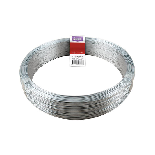 Jack Tie Wire - 1.25mm x 285m - Galvanised - Soft and Easy to Use - Auzzistore