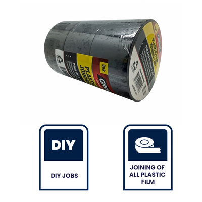 Grunt Builders Film Tape - 48mm x 30m - Quick Joining - 3 Pack