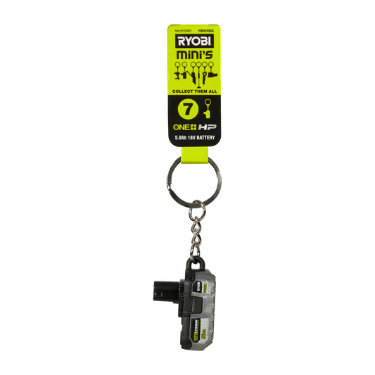 Ryobi Mini S Battery Keyring - 21mm x 41mm x 27mm - 100% Recycled Plastic