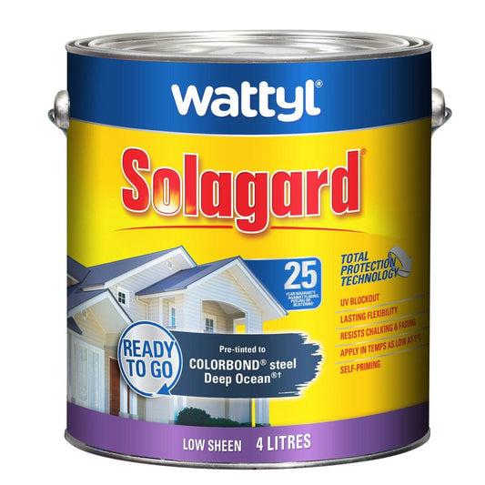 Wattyl 4L Pre Tinted Deep Ocean Low Sheen Exterior Paint - 4L - Self-Priming - Auzzistore