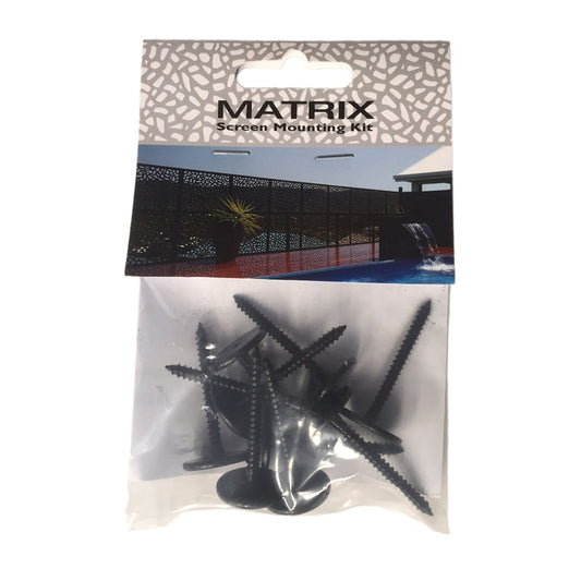 Jack Matrix Screen Mounting Kit - 10 Pack - Steel - Charcoal Colour - Auzzistore