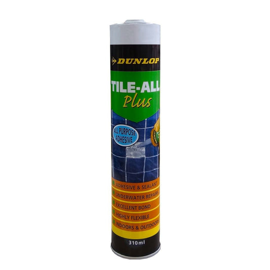Dunlop Tile Adhesive - 310ml - Trimethoxyvinylsilane - Multi-Purpose - Auzzistore