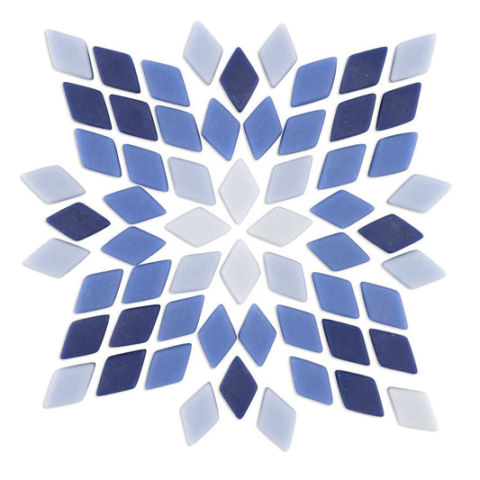 Mandala Art Tru Blue Diamond Mosaic Tiles - Assorted Blue - 12mm x 20mm - Smooth Edges - Indoor/Outdoor Use – view 2