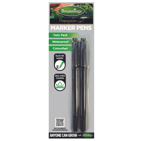 Brunnings Garden Marker Pens - Twin Pack - Waterproof Ink - Weatherproof - Auzzistore