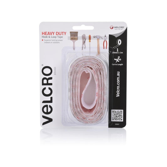 VELCRO® Brand Heavy Duty Hook and Loop Tape - 25mm x 1m - Nylon - Indoor