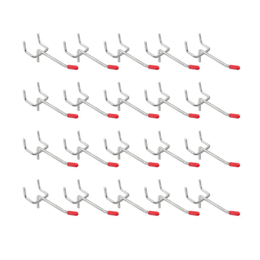 Everhang 50mm Pegboard Single Hook 20 Pack - Steel - Silver - Organise Tools – view 2