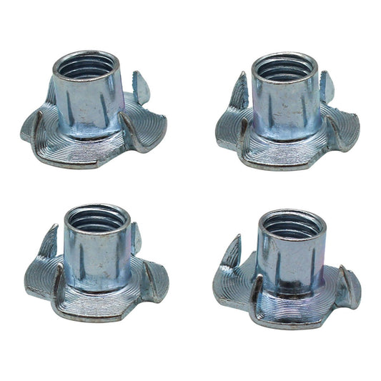 M10 Zinc Plated T Nuts - 4 Pack - 25mm x 14mm - Easy Installation - Auzzistore