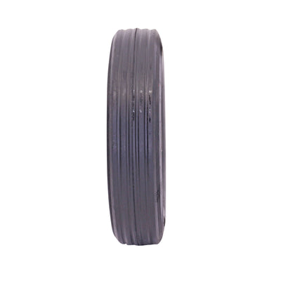 Easyroll 150mm Black Rubber Tyre - Red Metal Centre - 40kg Load Rating