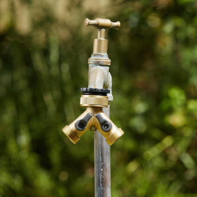 Pope 2 Way Brass Threaded Tap - 12mm - Solid Brass - Durable Design