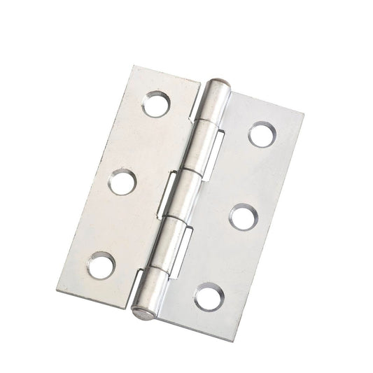Lane Butt Hinge - 85mm x 60mm x 1.6mm - Zinc Plated - Fixed Pin
