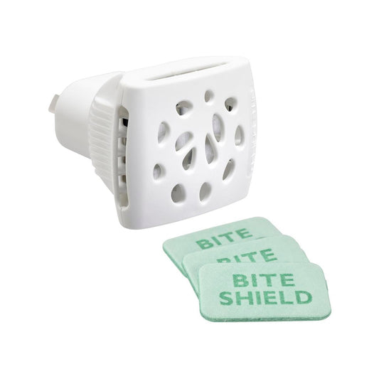Bite Shield Natural Plug-in Mosquito Repeller - 1 Unit - 20 Refill Mats - 240V - Auzzistore