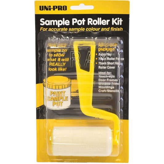 Uni Pro Paint Roller Kit - 75mm - Plastic/Foam - Ideal For Touch-Ups - Auzzistore