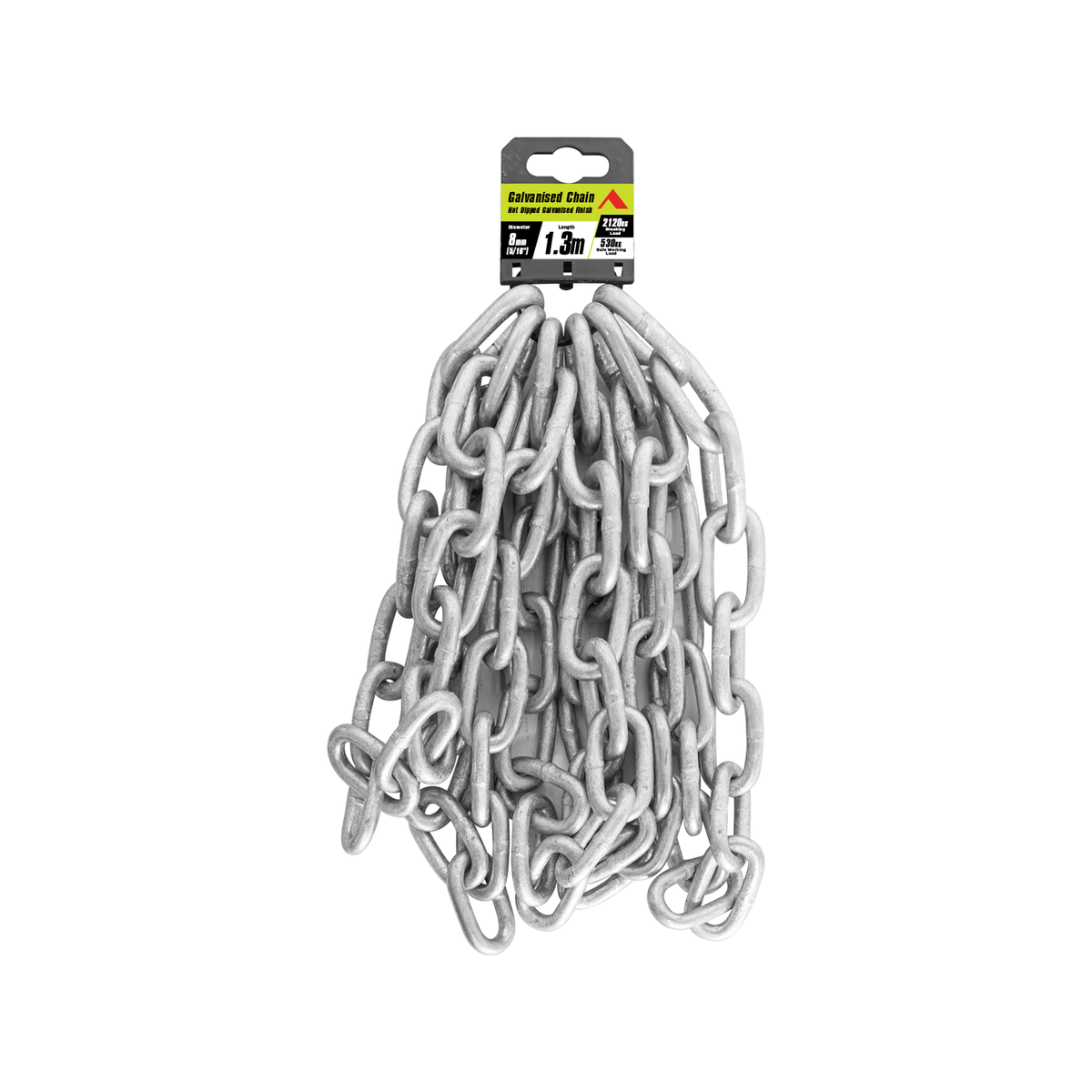 Pinnacle 8mm Galvanised Chain 1.3m Hot Dipped Rust Resistant