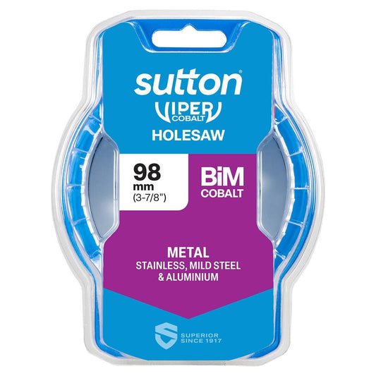 Sutton Tools 98mm Viper Cobalt Bi Metal Holesaw - Durable Cutting Tool - Auzzistore