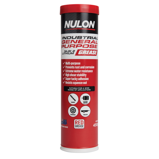 Nulon Industrial General Purpose Grease - 450gm - NLGI 2 Lithium Red - Water-Resistant - Auzzistore