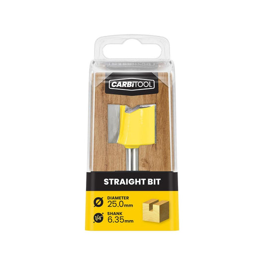 Carbitool TCT Straight Router Bit - 25.00mm - Tungsten Carbide - Precision Cutting - Auzzistore