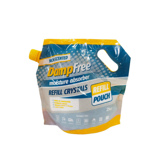 Dampfree 2kg Moisture Absorber Refill Pouch - 110mm x 275mm - Prevents Mould - Auzzistore