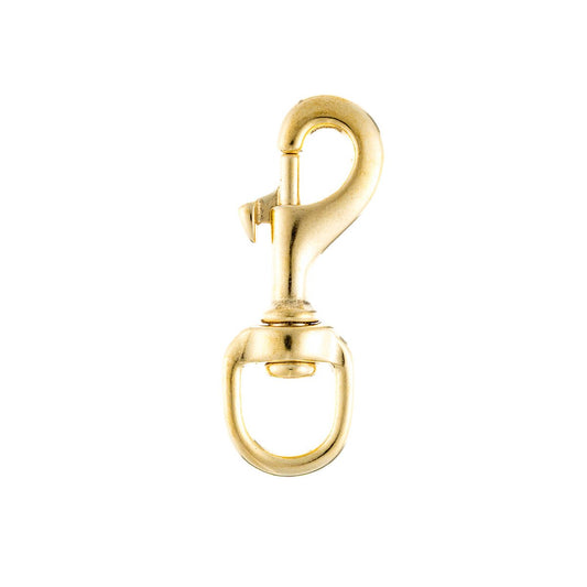 Dura Loc Snap Hook - 15 x 80mm - Brass - Round Swivel Head – view 2 - Auzzistore