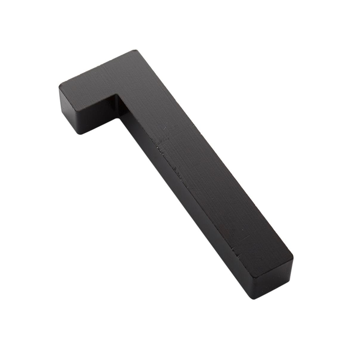 Sandleford Black Edge House Number 1 - 100mm Aluminium - Weather Resistant