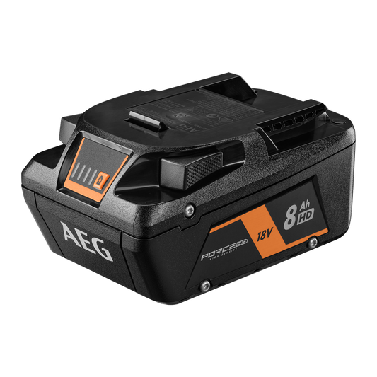 AEG 18V 8.0Ah FORCE HD Battery - Lightweight - High-Density Cells - Durable