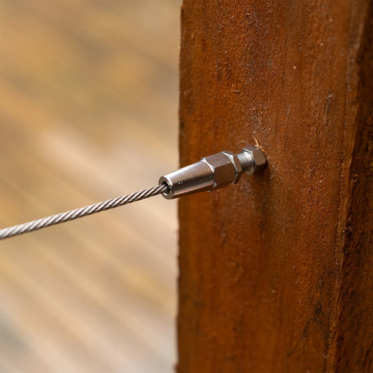 Taskmaster 316 Stainless Steel Swageless Lag Screw Wire Terminal - 74mm x 210mm - Rust Resistant - For Timber Fixing Points – view 2 - Auzzistore