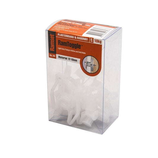 Ramset Ramtoggle 8 x 16mm Nylon Fasteners Pack of 20 for Strong Hold - Auzzistore