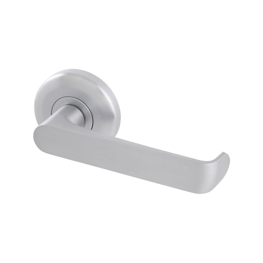 Gainsborough Neue Telo Passage Lever Set - Brushed Satin Chrome - 138mm x 65mm - Accessibility Design - Auzzistore