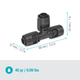 Gardena 13mm Micro Irrigation T Joint 2 Pack - 90-Degree Connection - Black