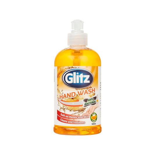 Glitz Antibacterial Hand Wash 500ml PET Bottle Gentle Orange Oil