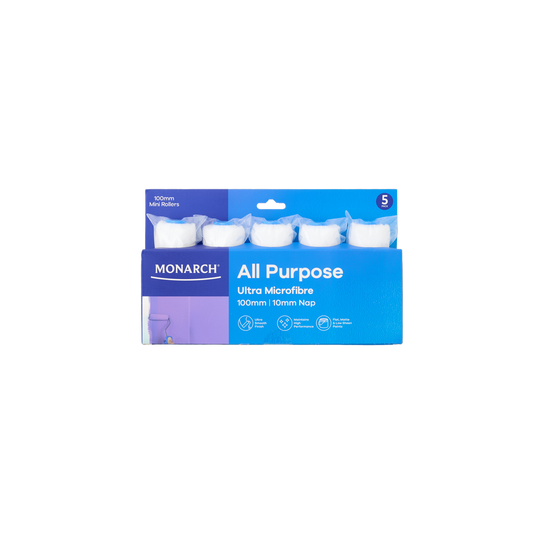 Monarch 100 Mini Rollers - 10mm Nap - 5 Pack - Ultra-Smooth Finish - Blue