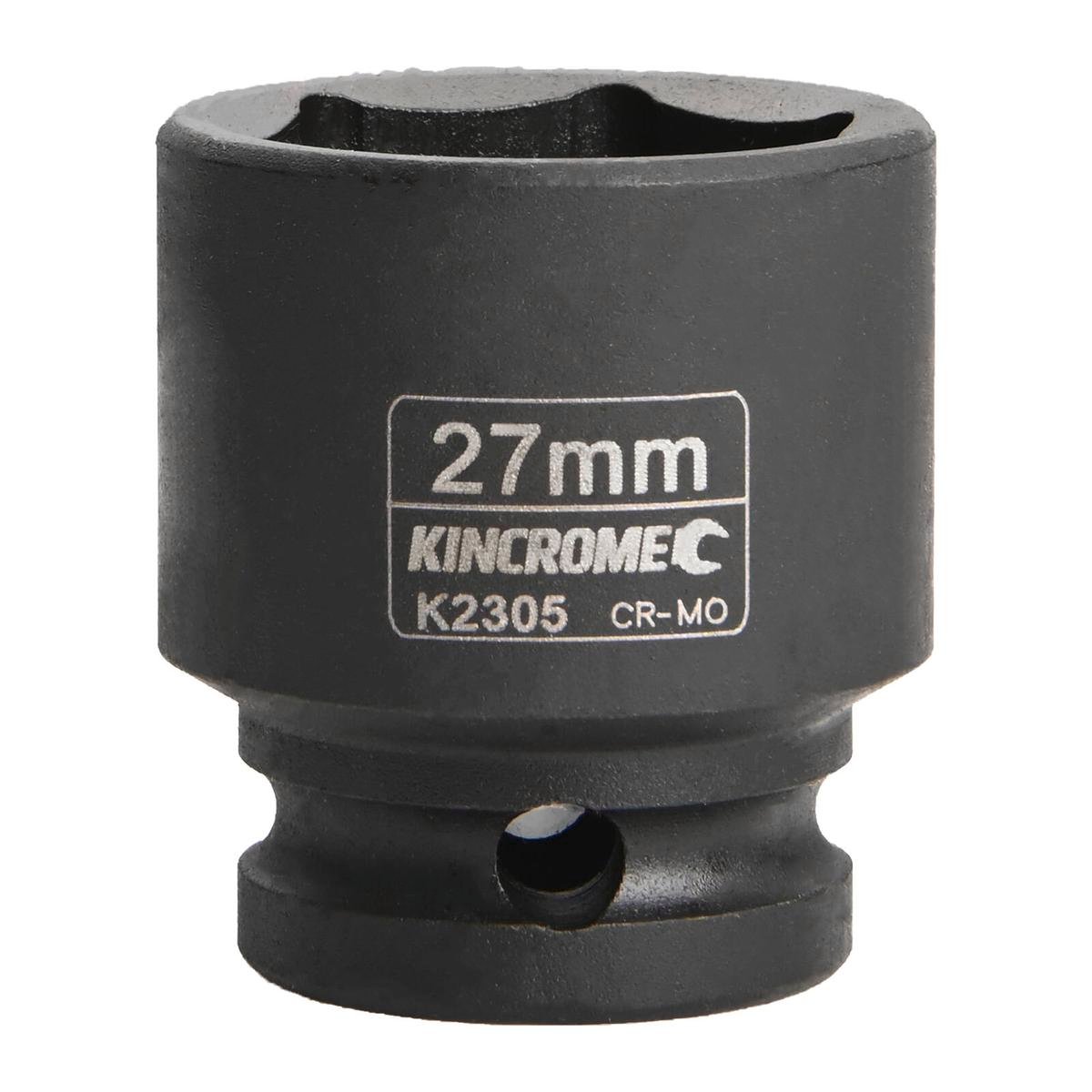 Kincrome 27mm Impact Socket - Chrome Molybdenum Steel - Rust Resistant