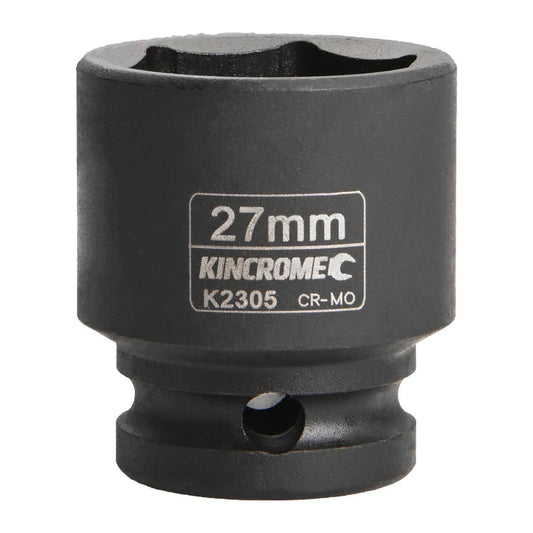 Kincrome 27mm Impact Socket - Chrome Molybdenum Steel - Rust Resistant