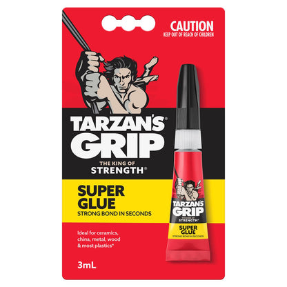 Tarzan S Grip Super Glue 3ml - Fast-Setting Multi-Purpose Adhesive