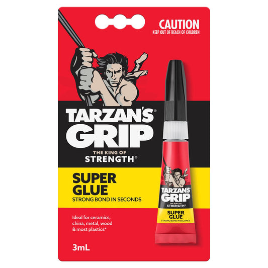 Tarzan S Grip Super Glue 3ml - Fast-Setting Multi-Purpose Adhesive