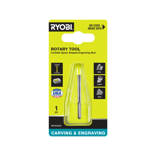 Ryobi Rotary Spear Engraving Burr 3.2mm - Carbide - Precision Shaping - Auzzistore