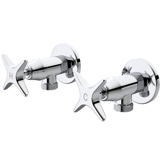 Caroma Chrome Elegance II Washing Machine Set - Lead-Free Brass - 64mm x 75mm x 110mm - Durable Design
