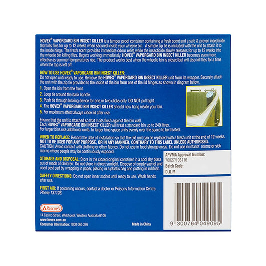 Hovex Bin Insect Killer - 35mm x 140mm x 120mm - Vaporgard Technology – view 2 - Auzzistore