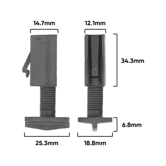 Rolltrak Sliding Screen Door Top Guide - 25mm x 42mm - Plastic - Adjustable - 2 Pack – view 2 - Auzzistore