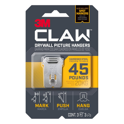 3M Claw Picture Hanger - 3 Pack