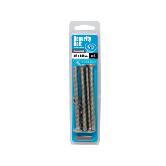 Pinnacle M8 x 100mm Stainless Steel Security Bolts - 4 Pack – view 2 - Auzzistore