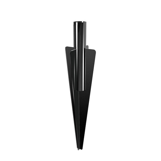 Peak 300mm Black No Dig Fencing Post Spike Steel Durable Easy Install - Auzzistore