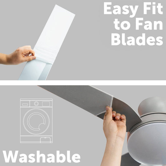 Arlec Ceiling Fan Blade Sleeve - 4 Pack - Nylon - Washable – view 2 - Auzzistore