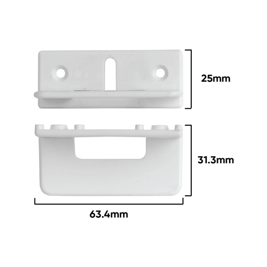 Rolltrak Floor Door Guide - 64mm - Plastic - Easy Installation – view 2 - Auzzistore