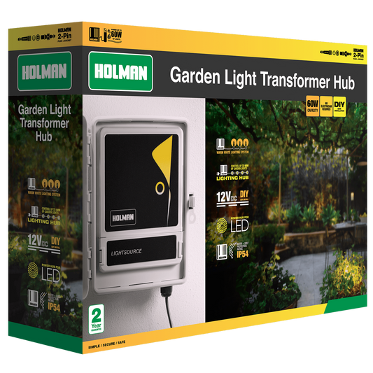 Holman Warm White Garden Light Transformer Hub 60W Durable Easy Install