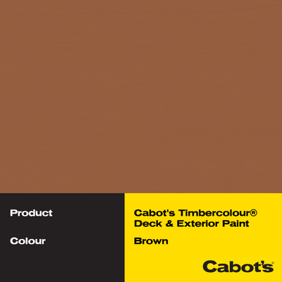 Cabot Timbercolour Deck Paint 500ml Brown UV Resistant Self Priming