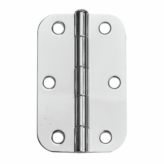 Pinnacle Radius Butt Hinge - 90mm - Chrome Plated - Loose Pin - 20 Pack - Auzzistore