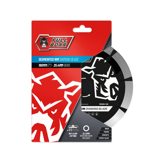Full Boar 180mm Segmented Rim Diamond Blade - Cured Concrete Cutting – view 2 - Auzzistore