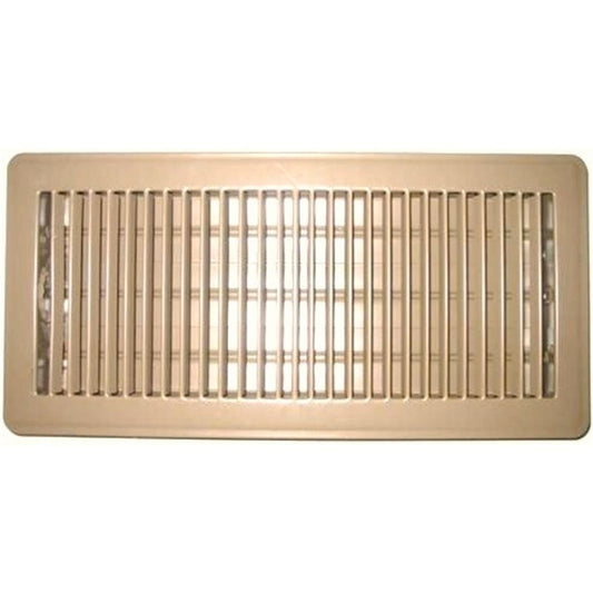Accord Beige Metal Louvered Floor Register 15 x 35cm Adjustable Damper - Auzzistore