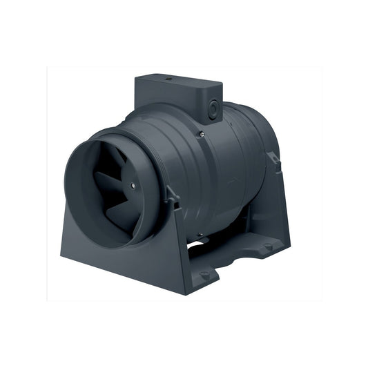 Manrose 150mm Black Mixflow Jet Inline Exhaust Fan - Energy Efficient - Low Noise - Auzzistore