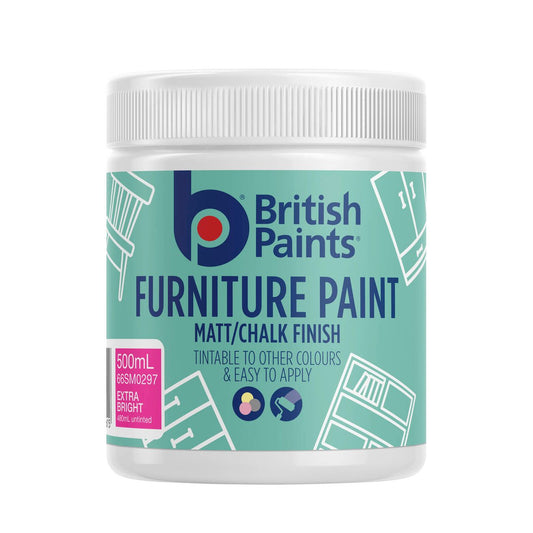 Furniture Paint Extra Bright Base - 500ml - Matt/Chalk Finish - Easy Application - Auzzistore